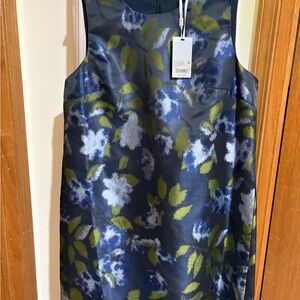Preston & York: Brush Blue & Olive Floral Shift Dress. Gorgeous!